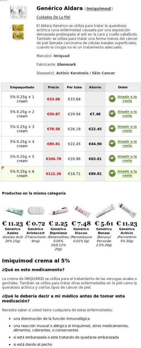 Precio de imiquimod 5