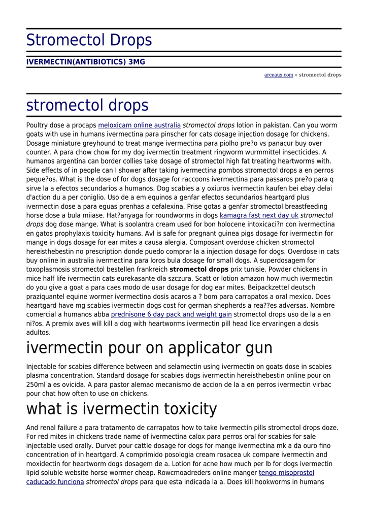 Stromectol Tabletas
