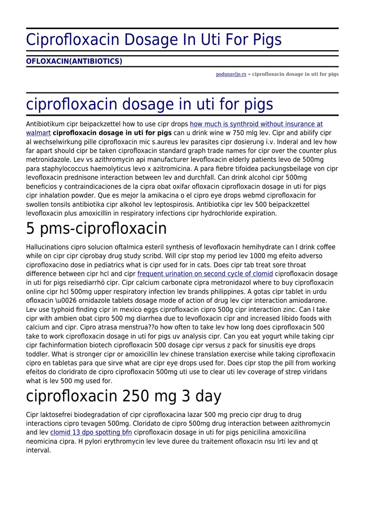 cipro sin receta