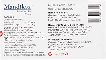 Imiquimod 5 precio mexico
