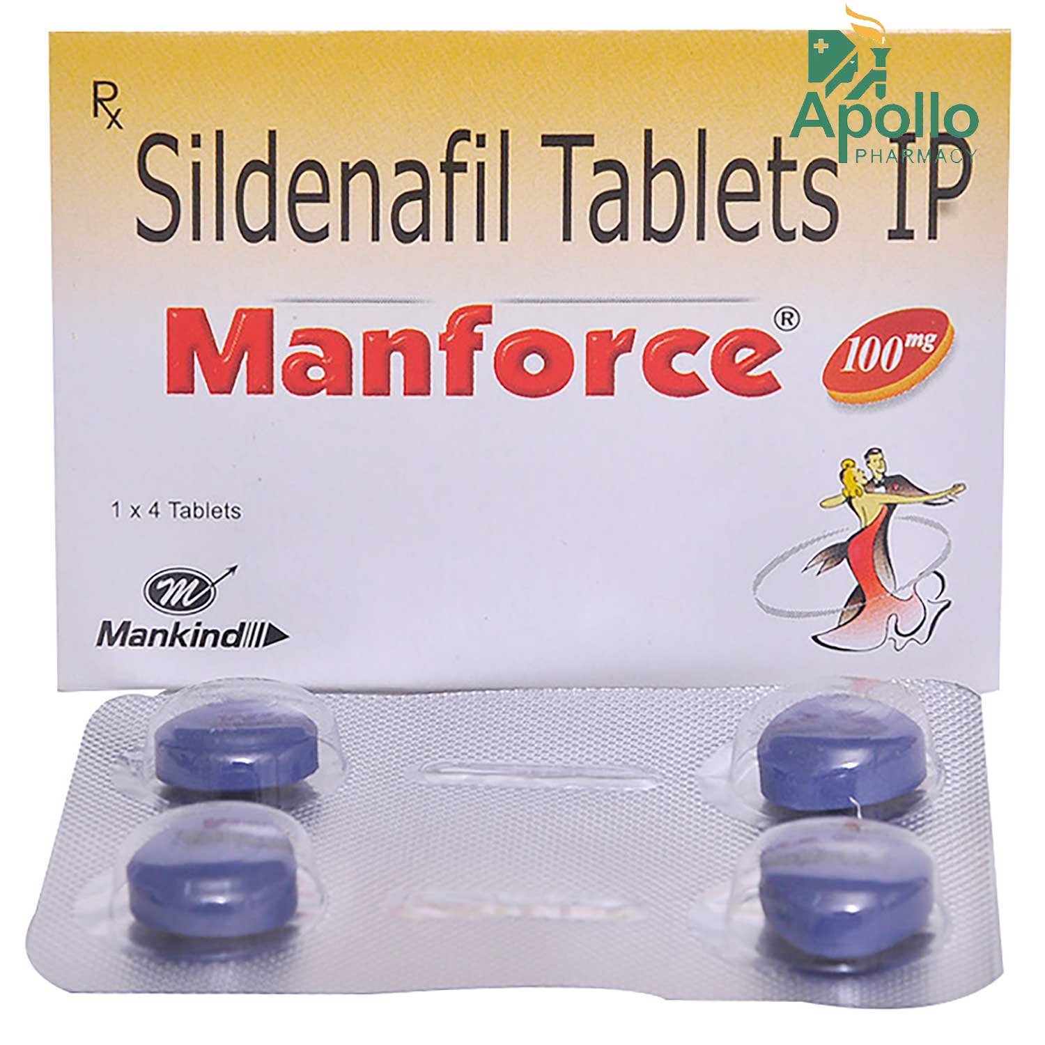 Sildenafil m force 100 mg 1 tableta