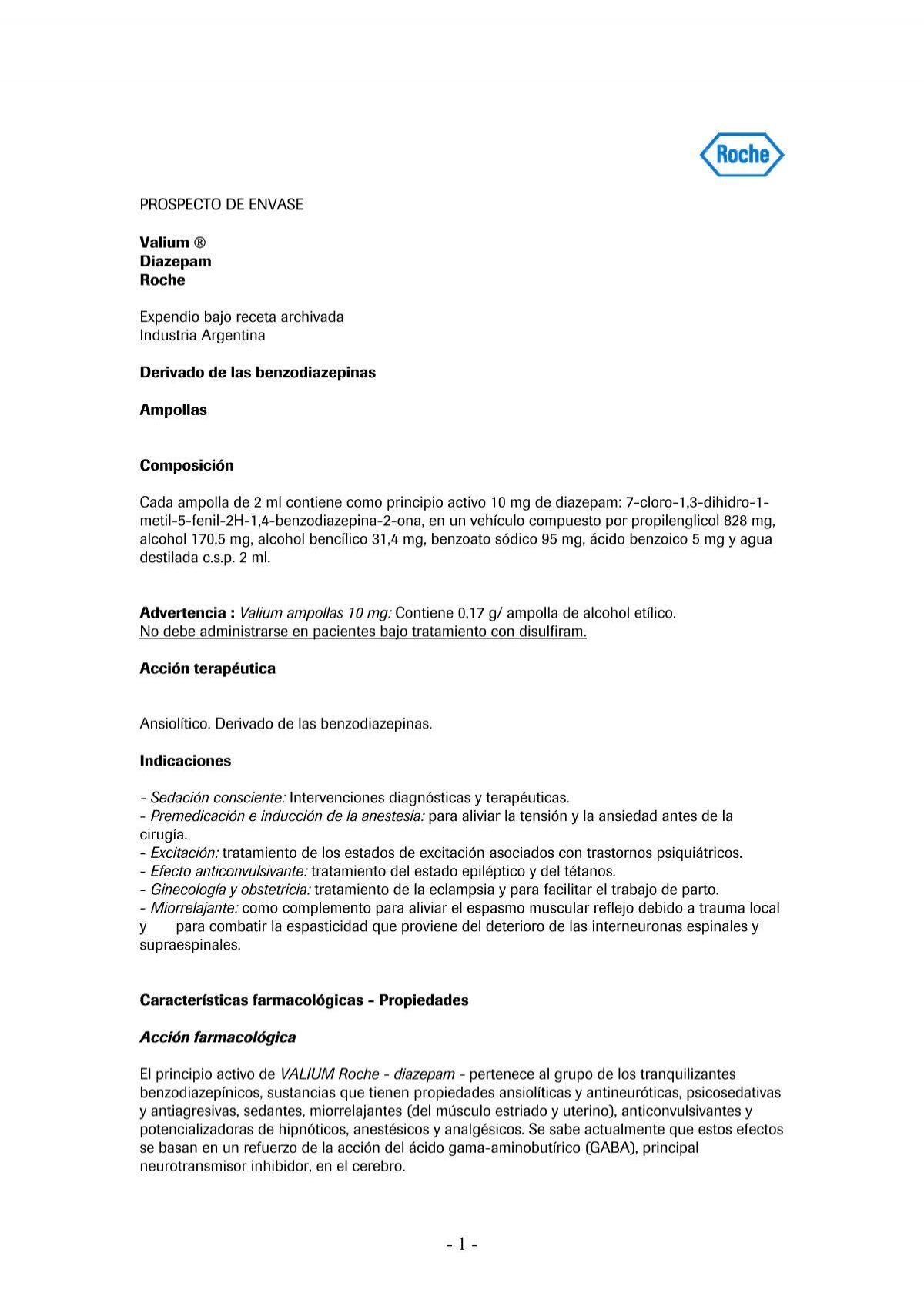 Valium 90 Comprimidos Precio