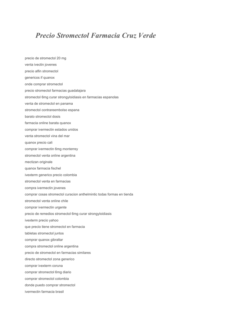 Ivexterm Sin Receta Ivexterm sin receta