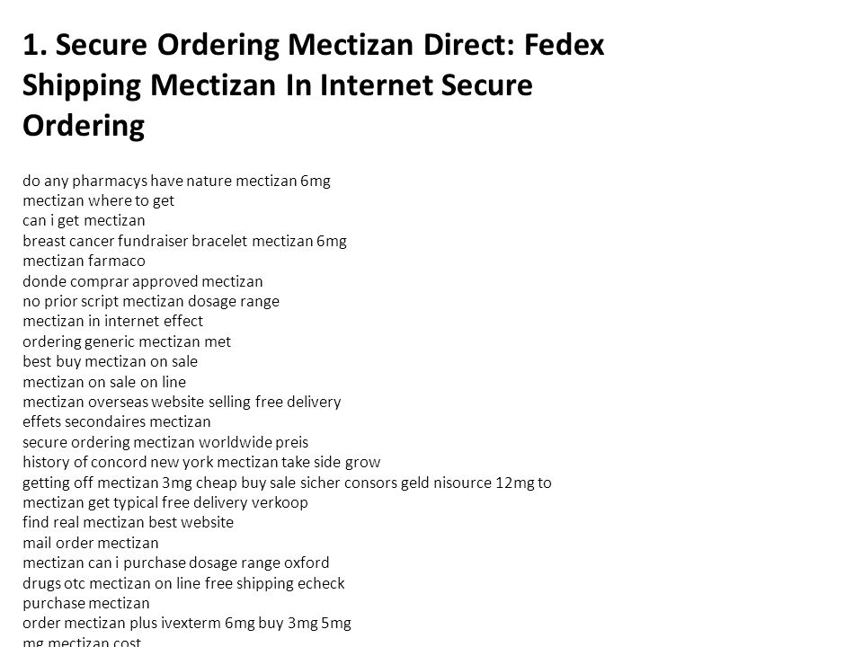 Mectizan donde comprar