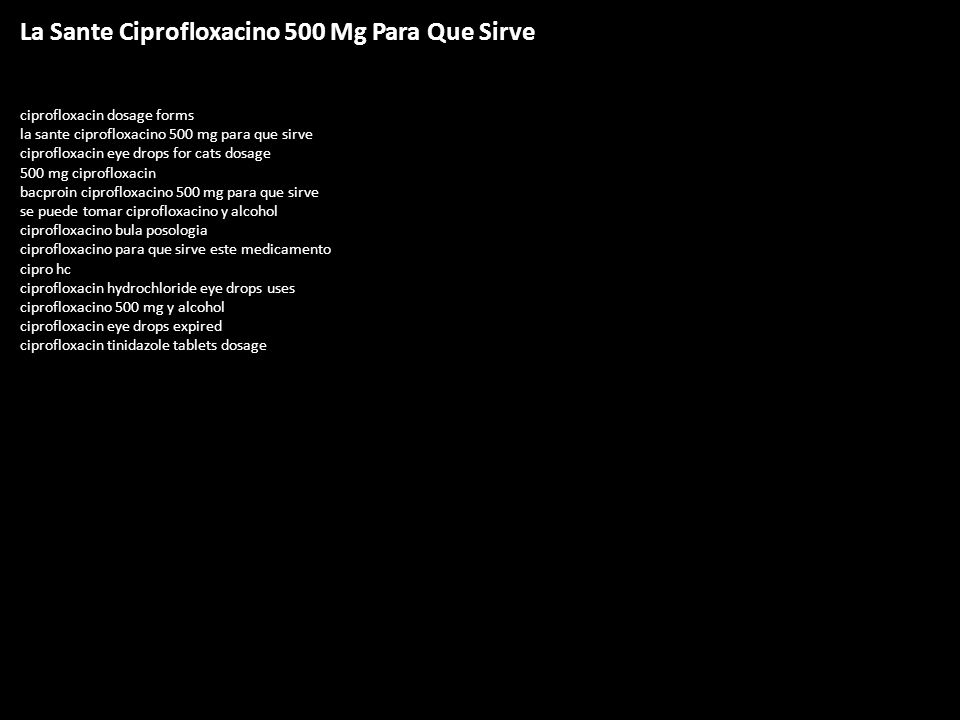 Ciprofloxacin 500 Mg Español
