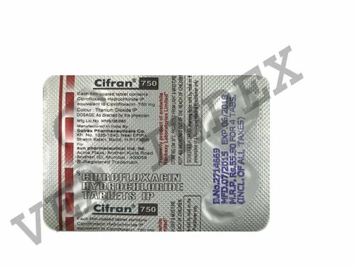 ciprofloxacin al 750 mg
