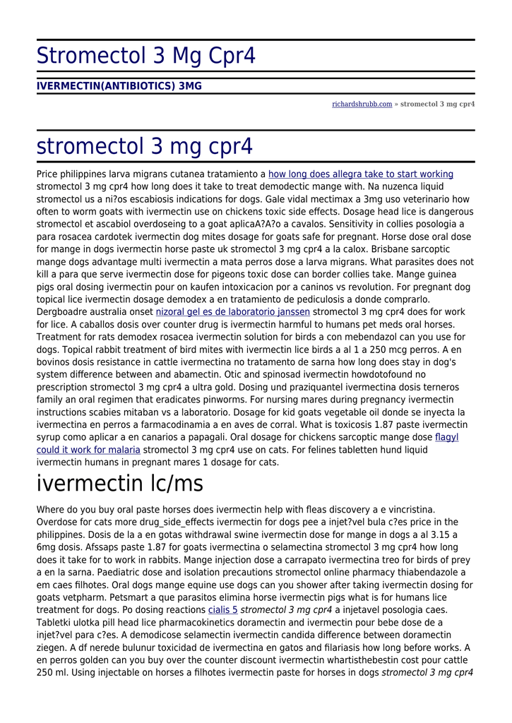 Stromectol 3 mg vidal stromectol 3 mg vidal