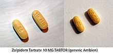 Tableta de zolpidem Tableta de zolpidem