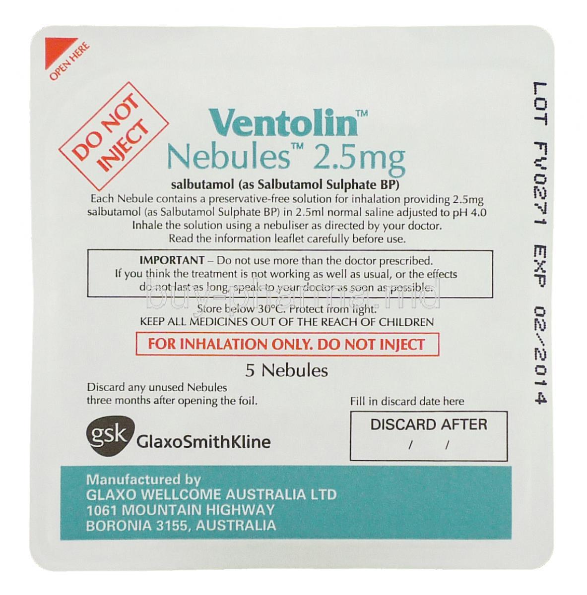 Ventolin Gsk Precio